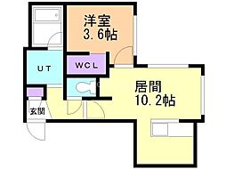 札幌市中央区南十一条西13丁目マンション 1LDKの間取図画像