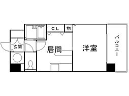トーワ・ビルデンス 1DKの間取図画像