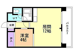 ライオンズマンション円山公園第3 1LDKの間取図画像