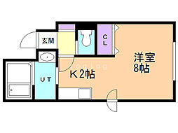 Taskビル 1Kの間取図画像
