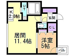 NTHOMES 1LDKの間取図画像