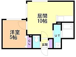 S-RESIDENCE桑園イースト 1LDKの間取図画像