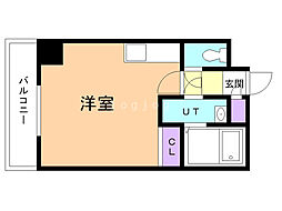 セントポーリアカルーア ワンルームの間取図画像
