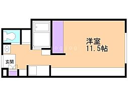 ライオンズマンション第7大通 1Kの間取図画像