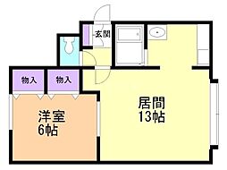 NOGALES3 1LDKの間取図画像