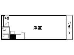 しんたくハイツ南大通 ワンルームの間取図画像