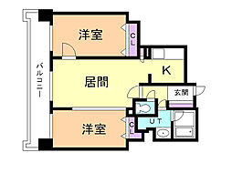 RESIDIA円山北五条 2LDKの間取図画像
