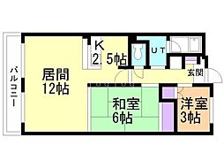 エストメゾン 2LDKの間取図画像