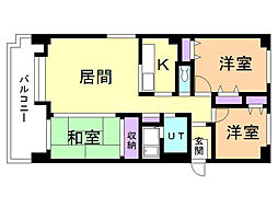 オリエンタルコートオートモ 3LDKの間取図画像
