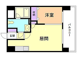 レオーネ中島公園 1LDKの間取図画像