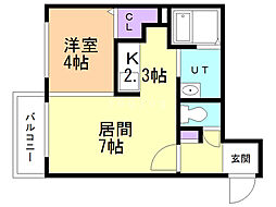 PRINCEHOMESS517 1LDKの間取図画像