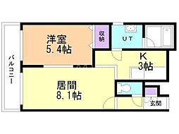 MAHALOOHASHI710 1LDKの間取図画像