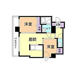 クレジデンス札幌・南4条 2LDKの間取図画像