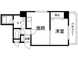 エレガンス円山 1LDKの間取図画像