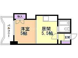 スペース南4条 1DKの間取図画像