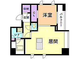 プライムメゾン大通公園 1LDKの間取図画像