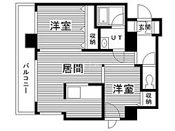 クレジデンス札幌・南4条 2LDKの間取図画像