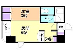 サンシャインシティ弐番館 1Kの間取図画像