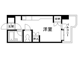 サンシャイン・シティー21 ワンルームの間取図画像