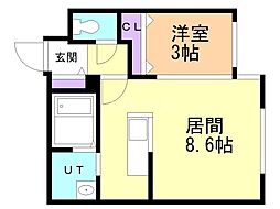 GRANDONESAPPORO 1LDKの間取図画像