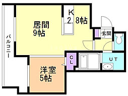 e′clair 1LDKの間取図画像
