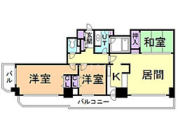 知事公館前タワーレジデンス 3LDKの間取図画像