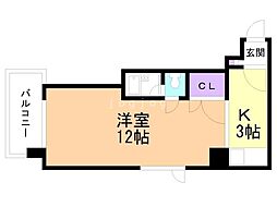 KOYAS6 1Kの間取図画像