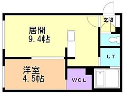 ディモーラN12 1LDKの間取図画像