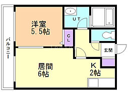 グランメゾン南4 1LDKの間取図画像