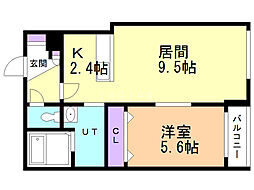 グランスター8 1LDKの間取図画像