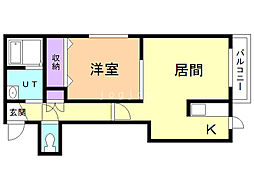 プライム4・4 1LDKの間取図画像