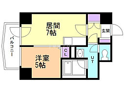 コートロティ大通 1DKの間取図画像