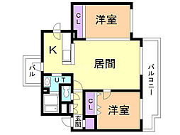 エムケーホームズ南20条 2LDKの間取図画像