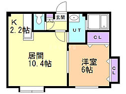 カデル167 1LDKの間取図画像
