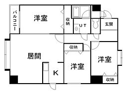 宮の森シャルムいずみ 2LDKの間取図画像