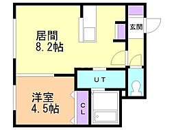ル・ヌアージュ 1LDKの間取図画像