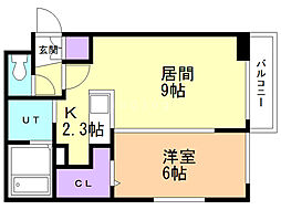 アストリアミヤノモリ 1LDKの間取図画像