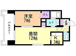 ジェルソミーナ北円山 1LDKの間取図画像