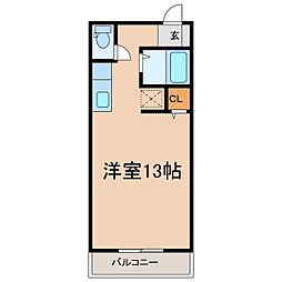 マイパレス征矢野1号棟 1階ワンルームの間取り