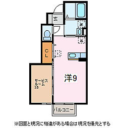 リ・ドーレA 1LDKの間取図画像