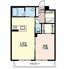 Gプレイス 1LDKの間取図画像