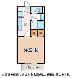 メゾン・エイ 1Kの間取図画像