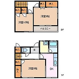 コーポ伊藤A 3DKの間取図画像