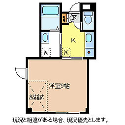 コーポミナミ 1階1Kの間取り