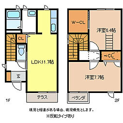 ロフトハウス倉石 2LDKの間取り