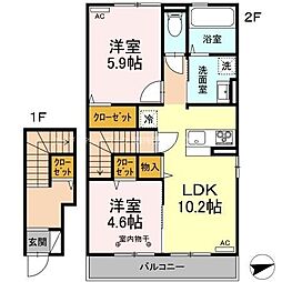 間取図画像 2LDK
