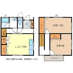 T・春野 2LDKの間取図画像