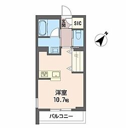 シャーメゾンフェリス ワンルームの間取図画像