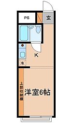 メゾンドゥマキ ワンルームの間取図画像