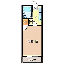 COOPホワイトタウン 1Kの間取図画像
